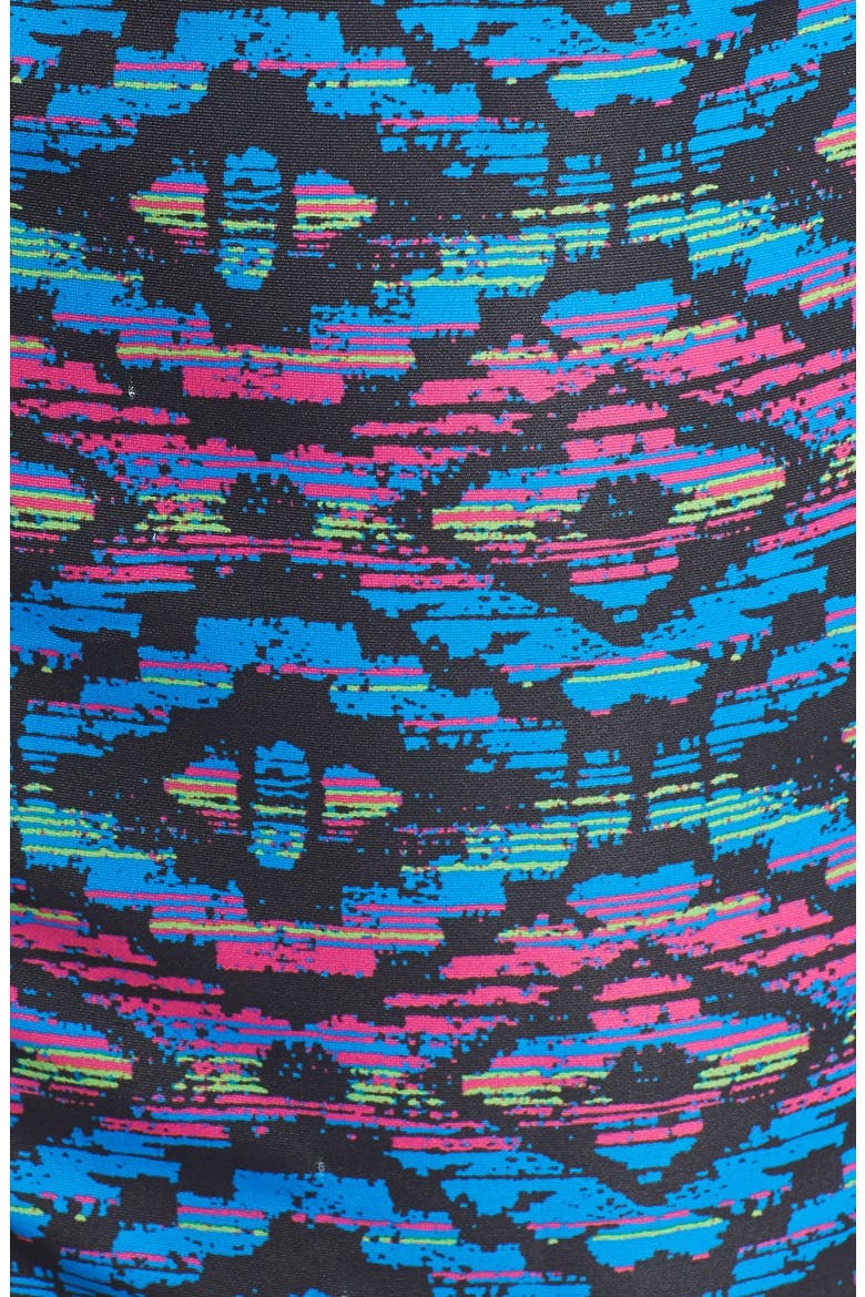 Print Faille Shift Dress, Alternate, color, ZIG ZAG PRINT