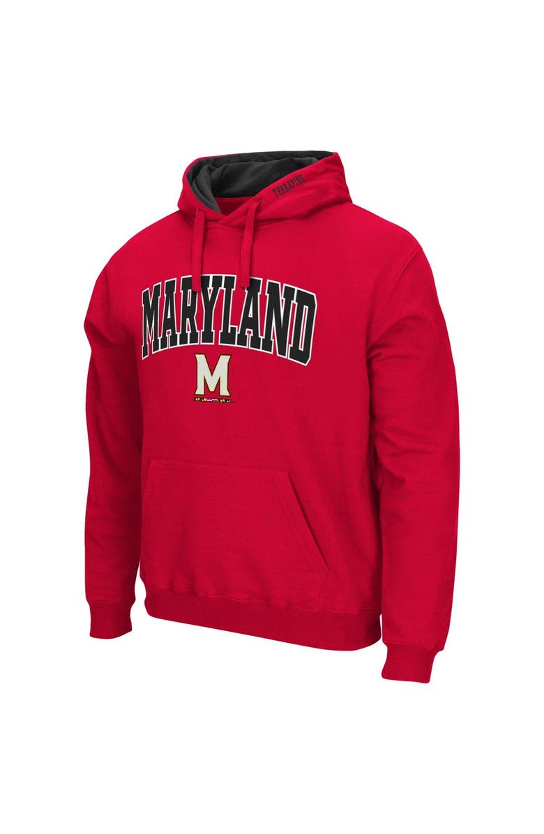 COLOSSEUM Men's Colosseum Red Maryland Terrapins Arch & Logo 3.0 Pullover Hoodie, Alternate, color, 