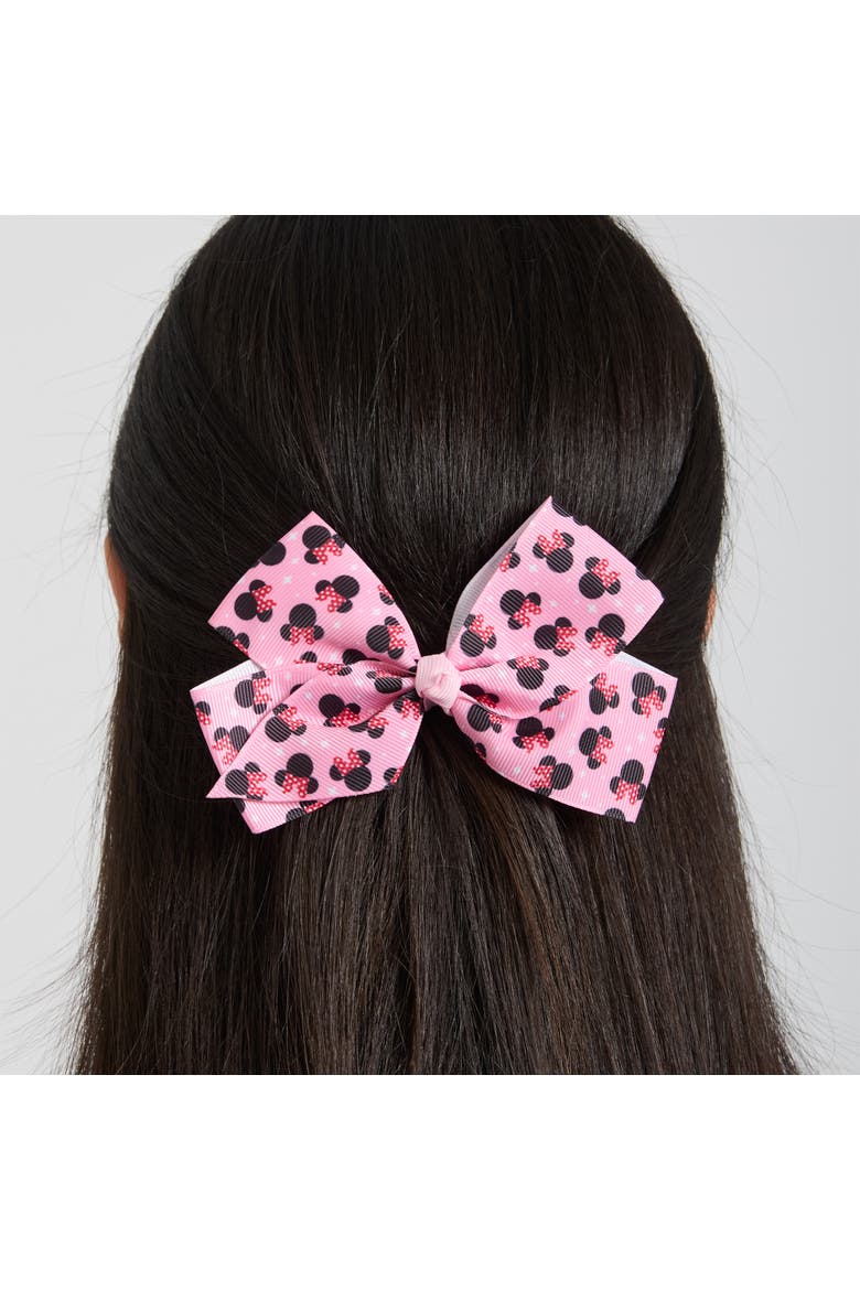 Minnie Mouse Bow for Hair 3-Piece Official License, Pink and Red Hair Bows, Alternate, color, Red