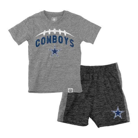 Toddler Wes & Willy  Gray/Charcoal Dallas Cowboys T-Shirt & Contrasting Shorts Set