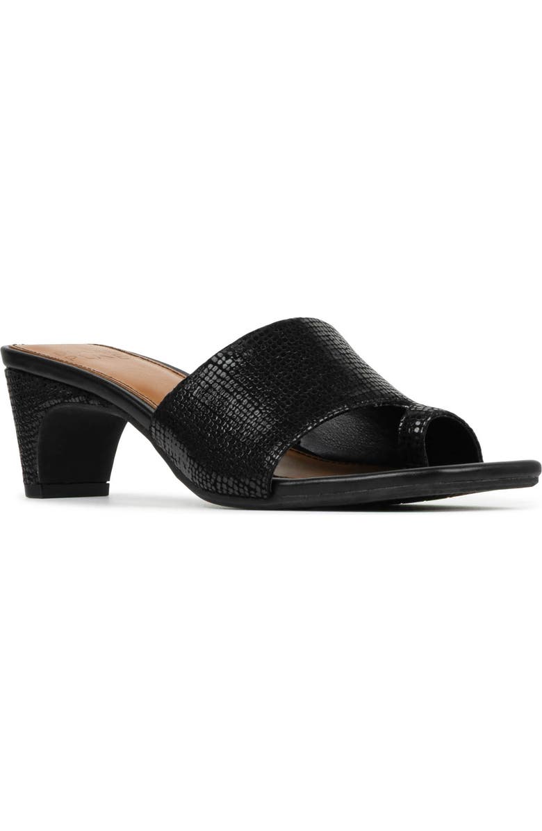 Donald Pliner Farrah Toe Loop Sandal, Main, color, Black