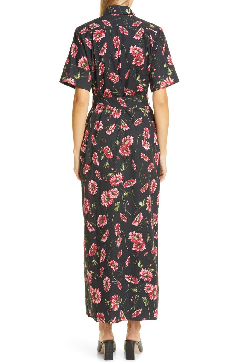 Adam Lippes Floral Print Poplin Maxi Shirtdress, Alternate, color,