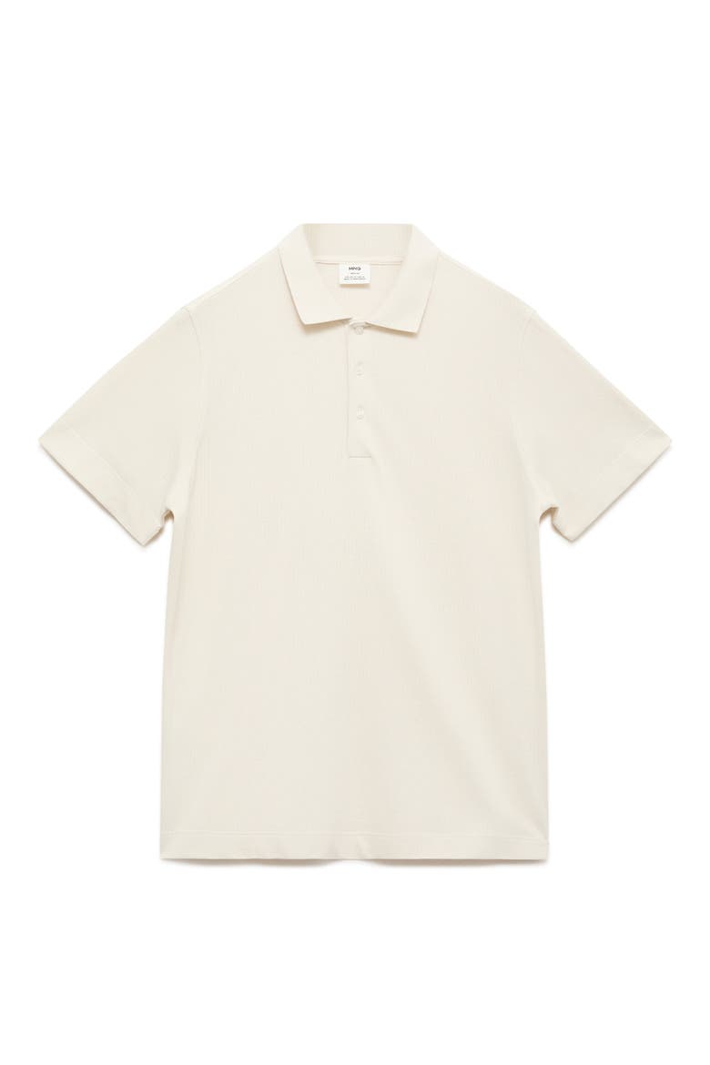 Fine Rib-Knit Polo, Alternate, color, IVORY WHITE