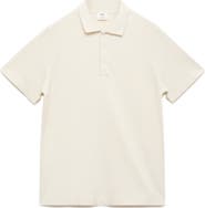 MANGO Fine Rib-Knit Polo