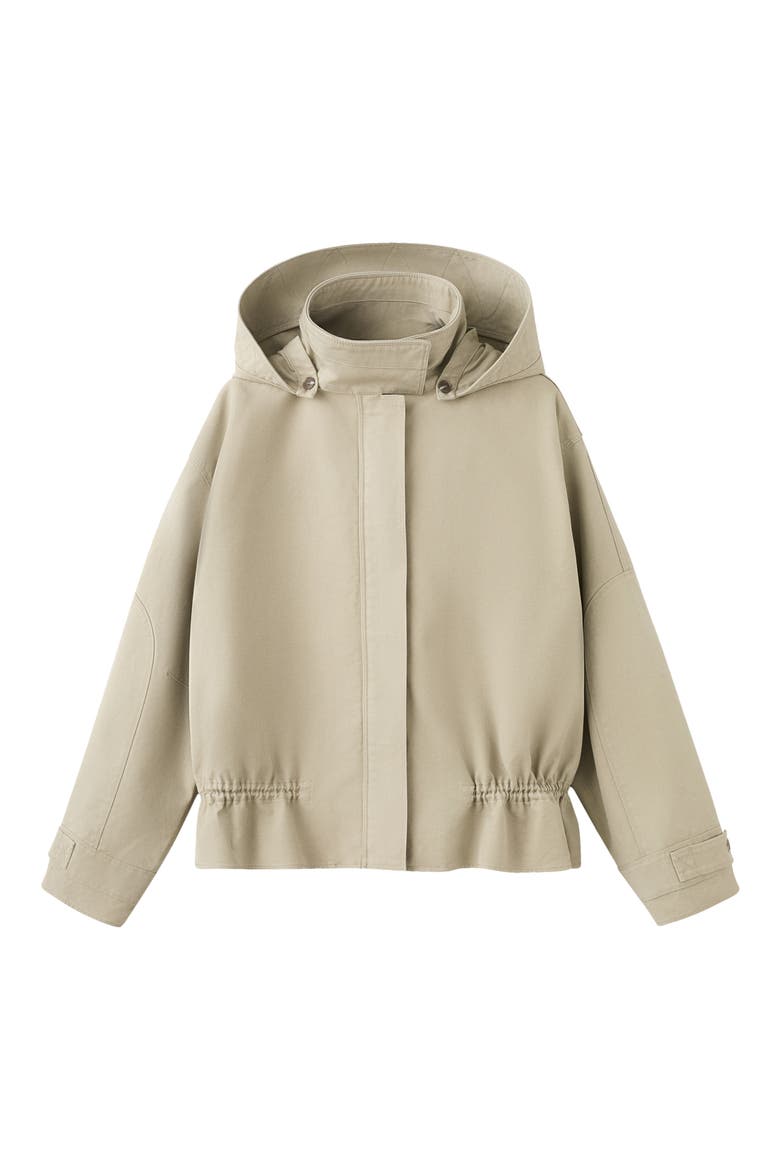 High Neck Oversize Parka with Removable Hood, Alternate, color, KHAKI