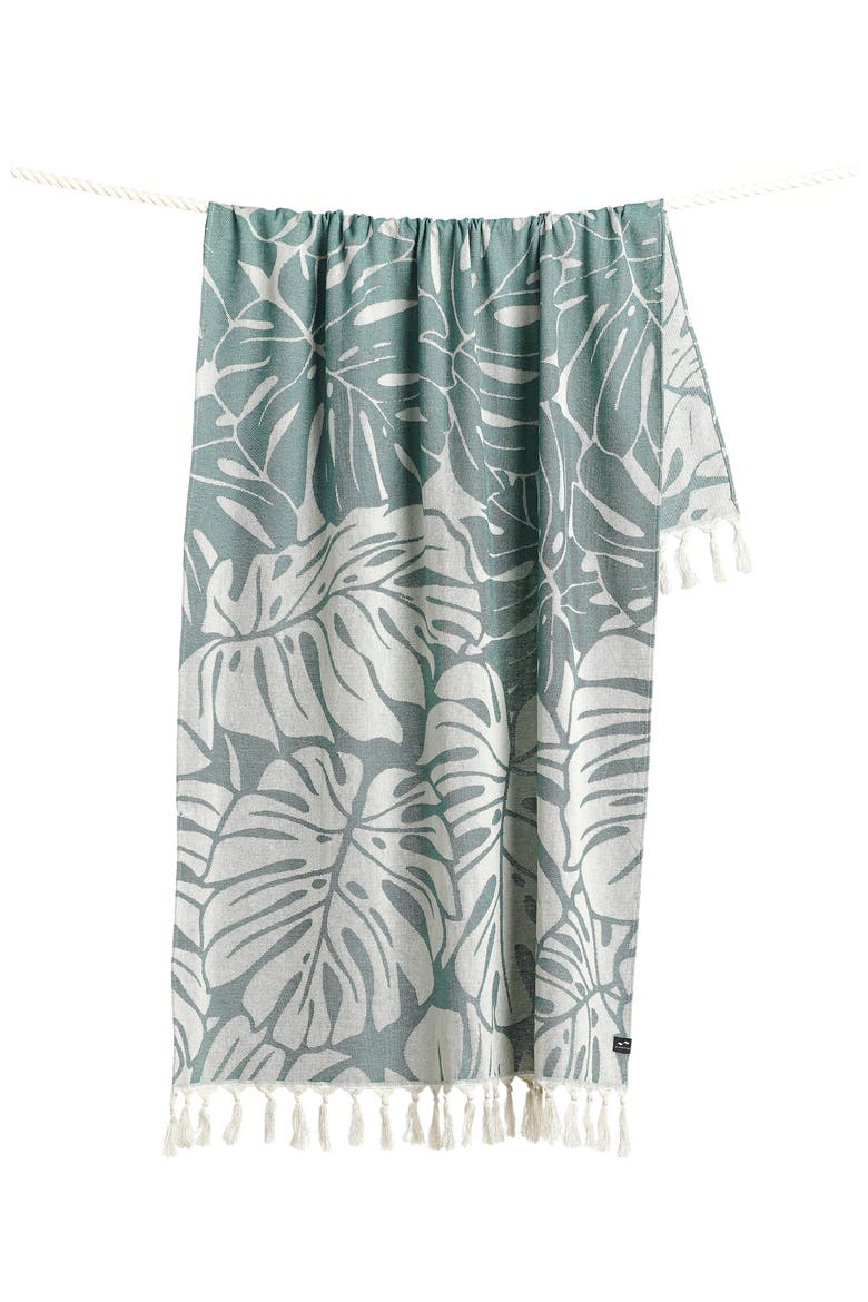 Tarovine Turkish Beach Towel, Alternate, color, SAGE GREEN