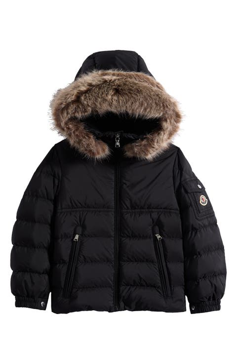 Kids' New Byronf Water Repellent Down Puffer Jacket with Detachable Faux Fur Trim