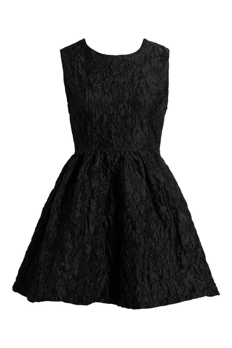 Lucia Jacquard Open Back Minidress, Alternate, color, BLACK