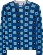 ST. JOHN Geo Print Wool Cardigan