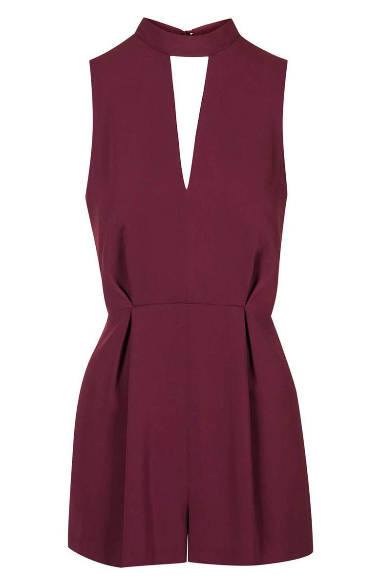Topshop Sleeveless Romper, Alternate, color,
