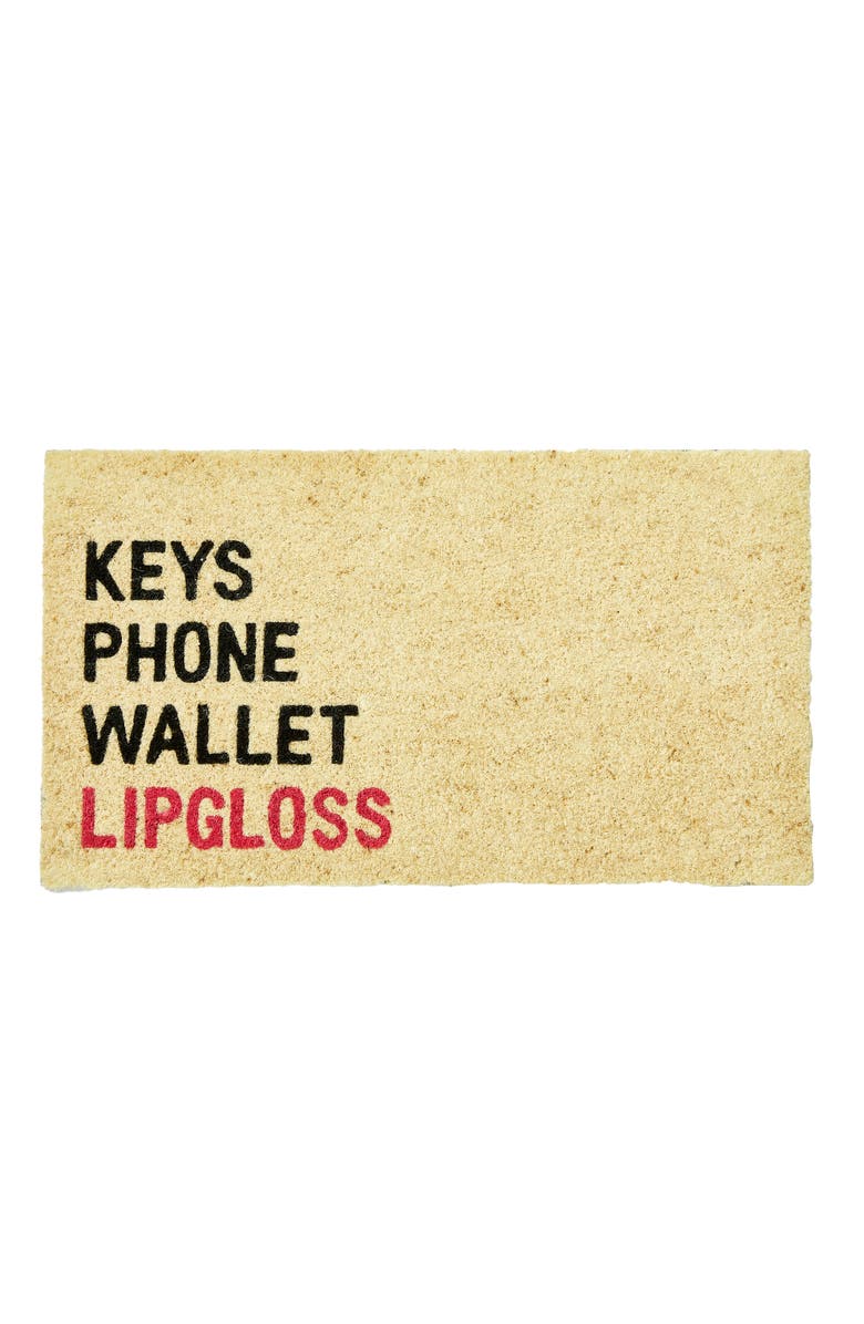 tag Don'T Forget Non-Slip Coir Mat Multi Coir Everyday,Summer, Main, color, Beige