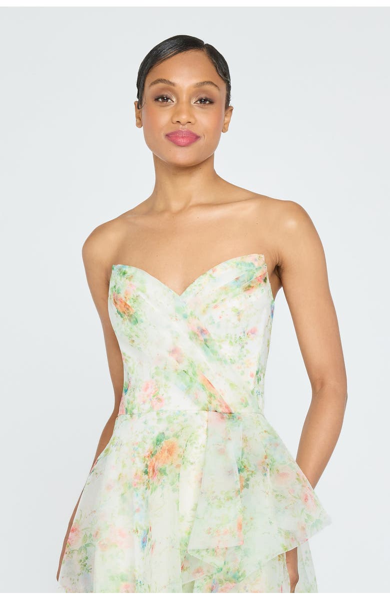 Theia Tanya Organza A-Line Gown, Alternate, color, Petite Primrose