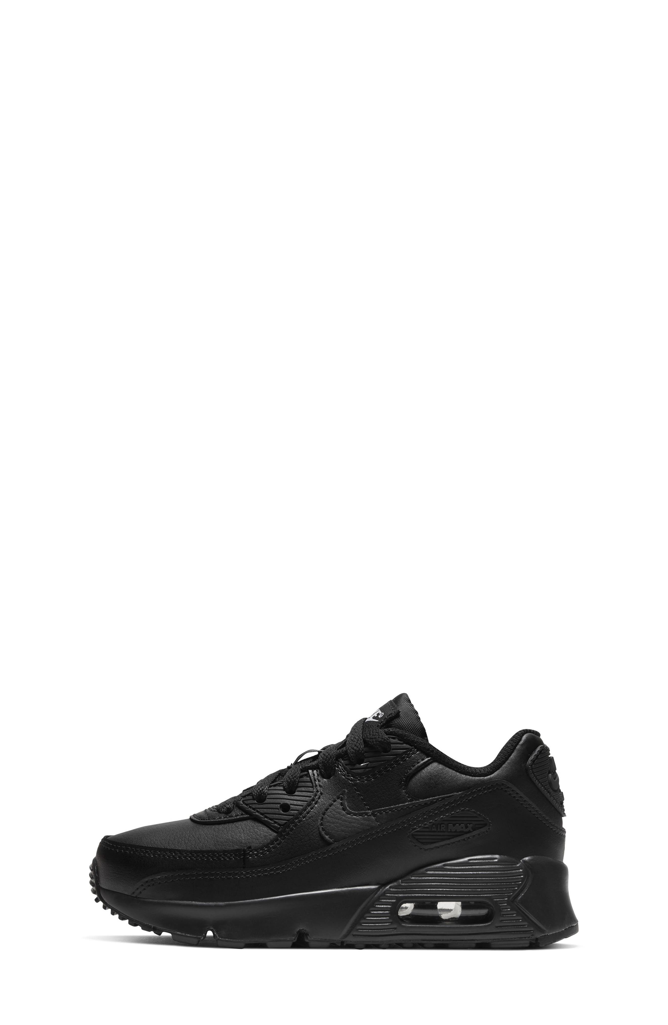Kids' Air Max 90 Sneaker, Alternate, color, 028 BLACK/BLACK