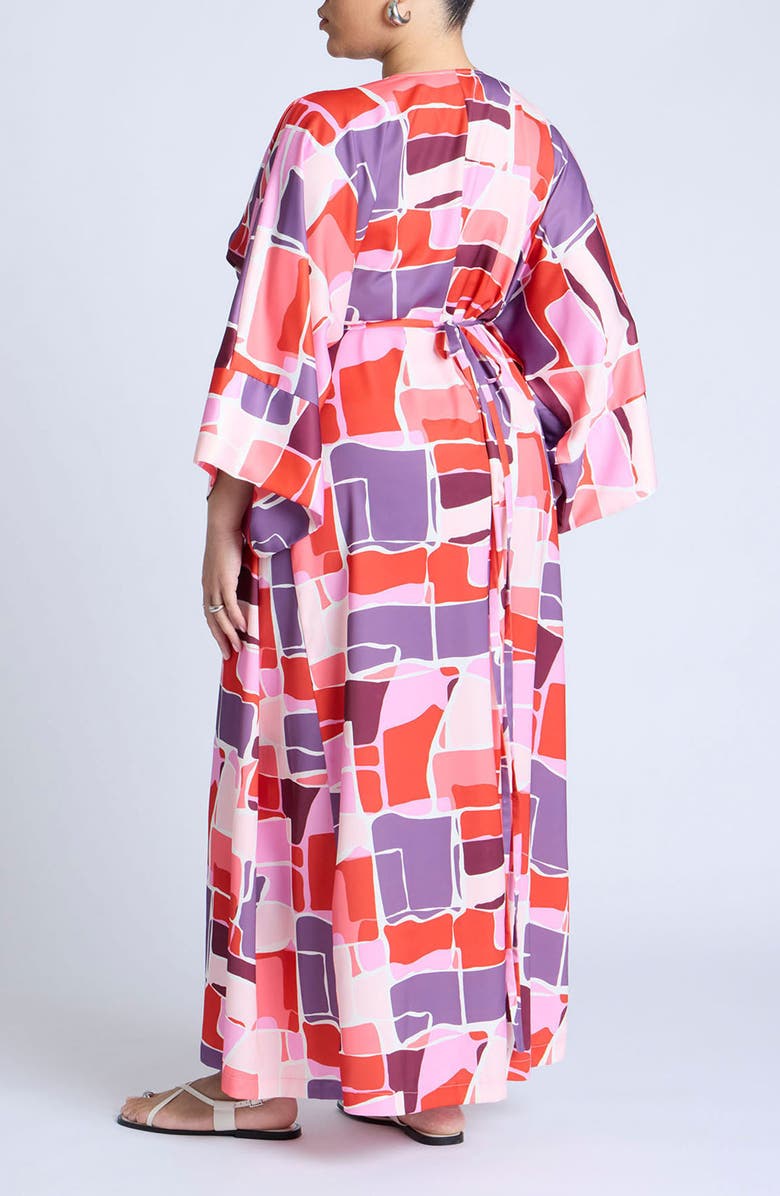 ELOQUII Printed Long Sleeve Maxi Dress, Alternate, color, 