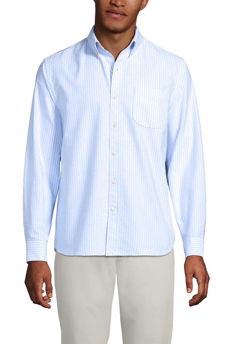 Traditional Fit Comfort-First Sail Rigger Oxford Shirt, Main, color, Clear Blue Stripe