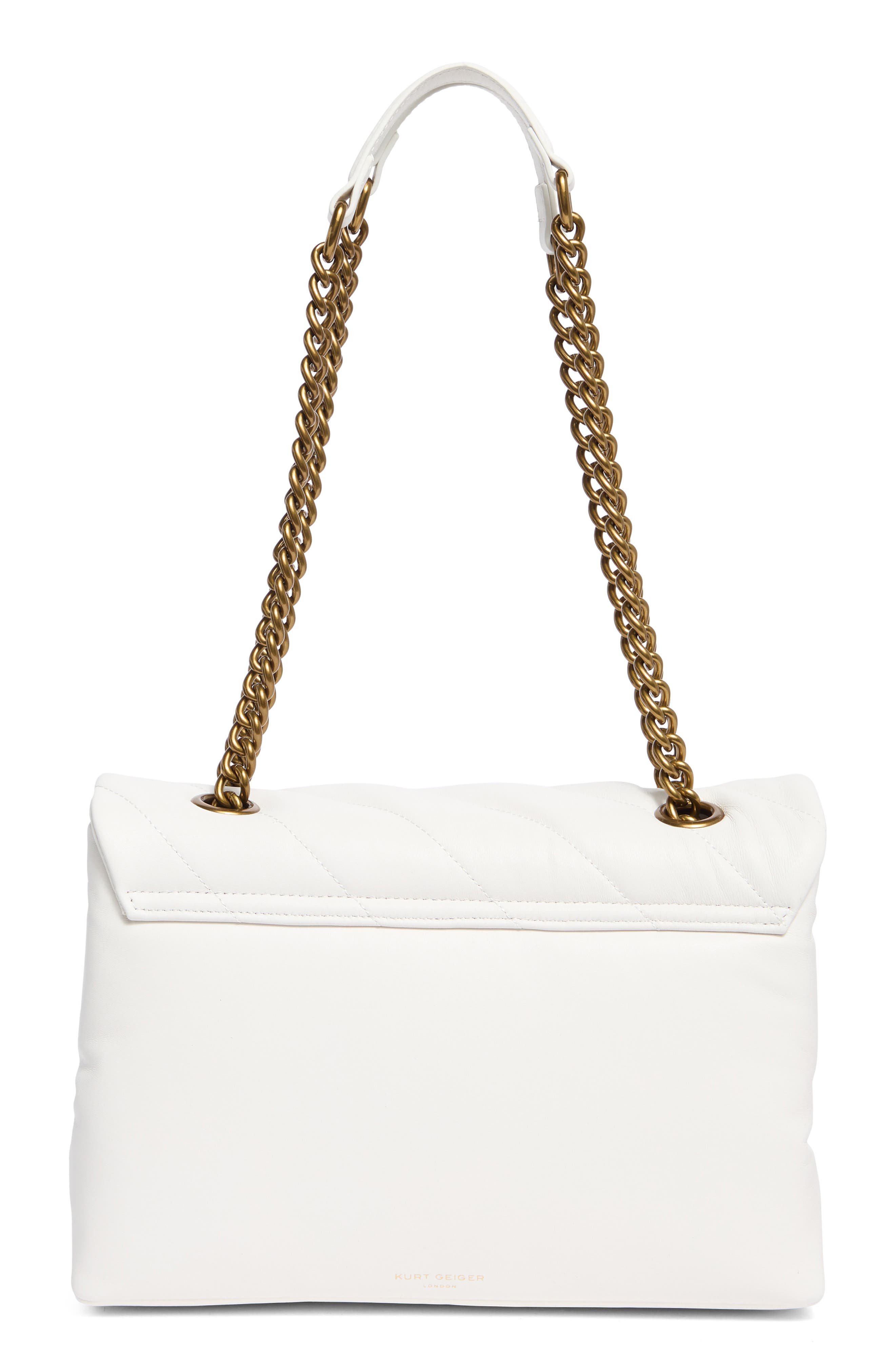 Kurt Geiger London Soho Quilted Large Shoulder Bag, Alternate, color, White