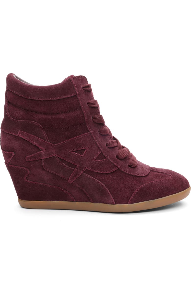 Ash Boradia Wedge Sneaker, Alternate, color, Sangria