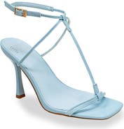 CHASE AND CHLOE Minimalist Strappy Square Toe Sandal