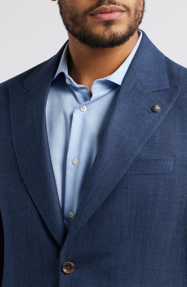 Jack Victor Marco Peak Lapel Solid Wool & Silk Blend Suit, Alternate, color,