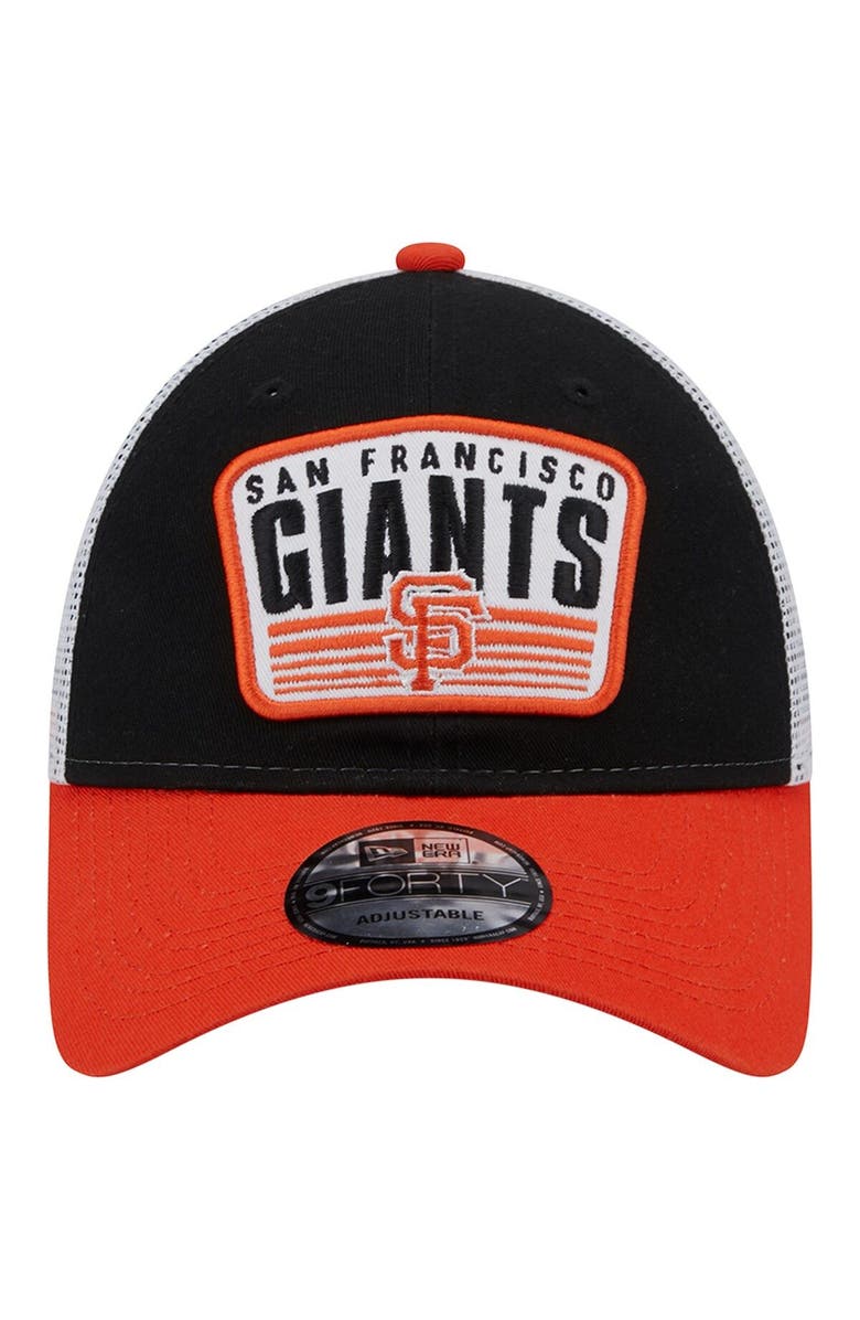 New Era Men's New Era Black San Francisco Giants Two-Tone Patch 9FORTY Snapback Hat, Alternate, color, Black