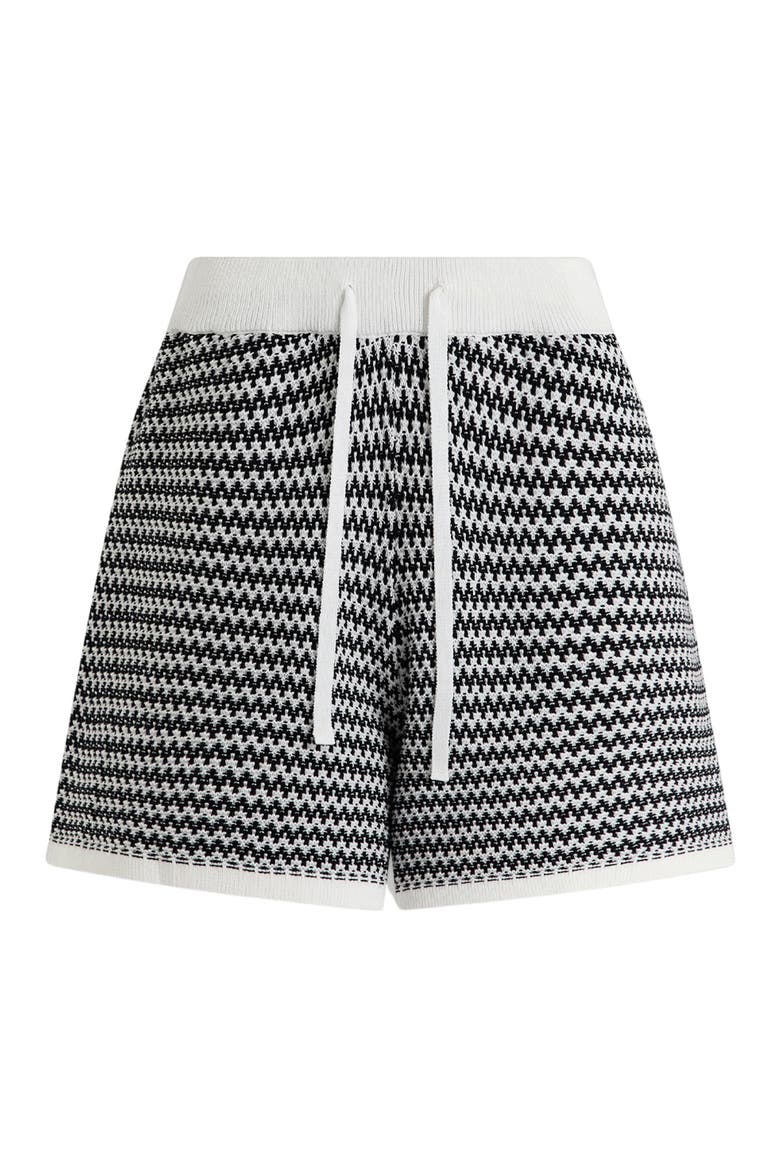 Villiers Cotton Knit Drawstring Shorts, Alternate, color, SNOW WHITE / BLACK