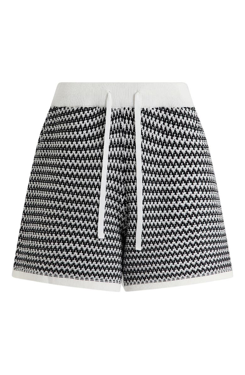 Varley Villiers Cotton Knit Drawstring Shorts, Alternate, color, Snow White / Black
