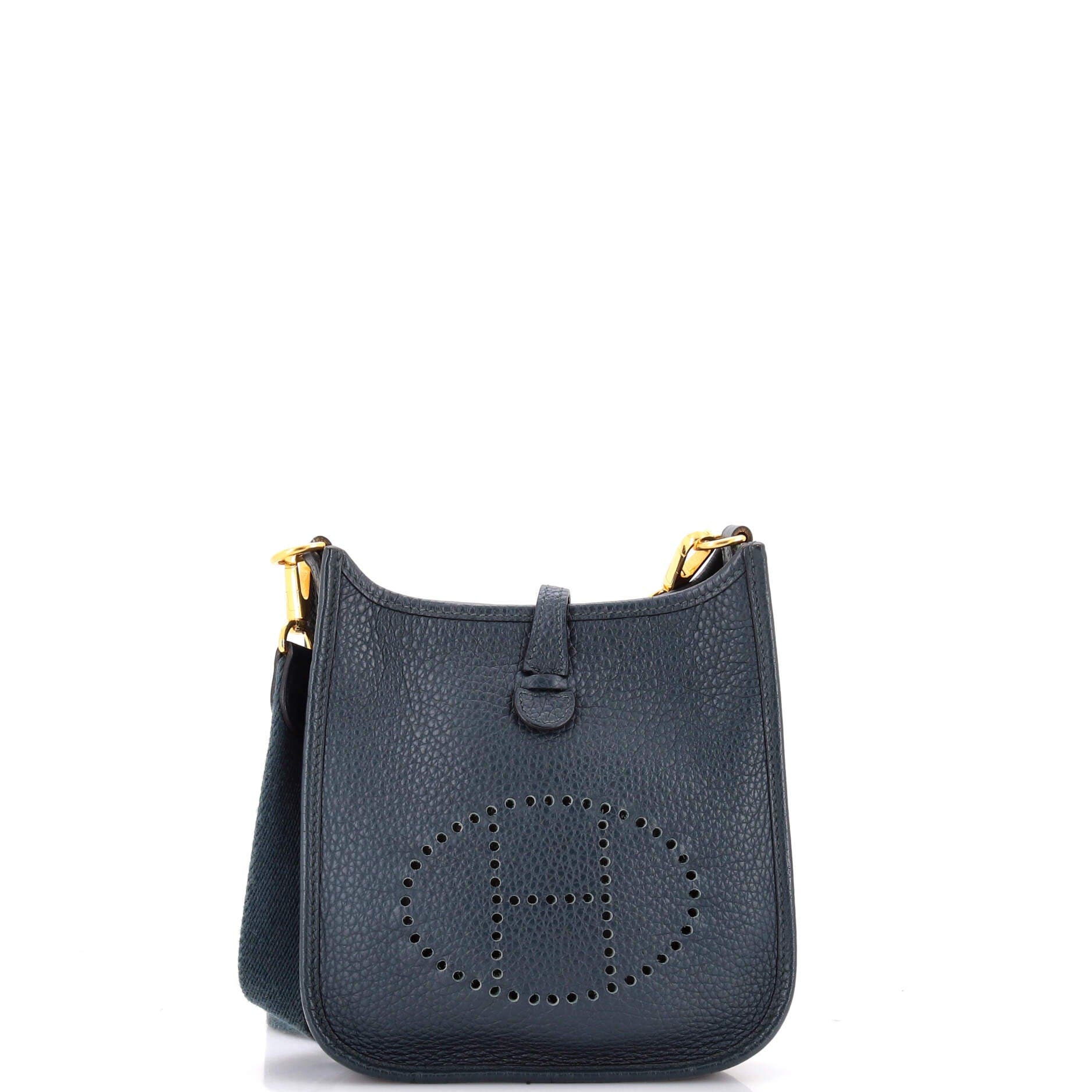 Pre-Owned Hermes Evelyne Bag Gen III Clemence TPM, Main, color, Vert Cypress