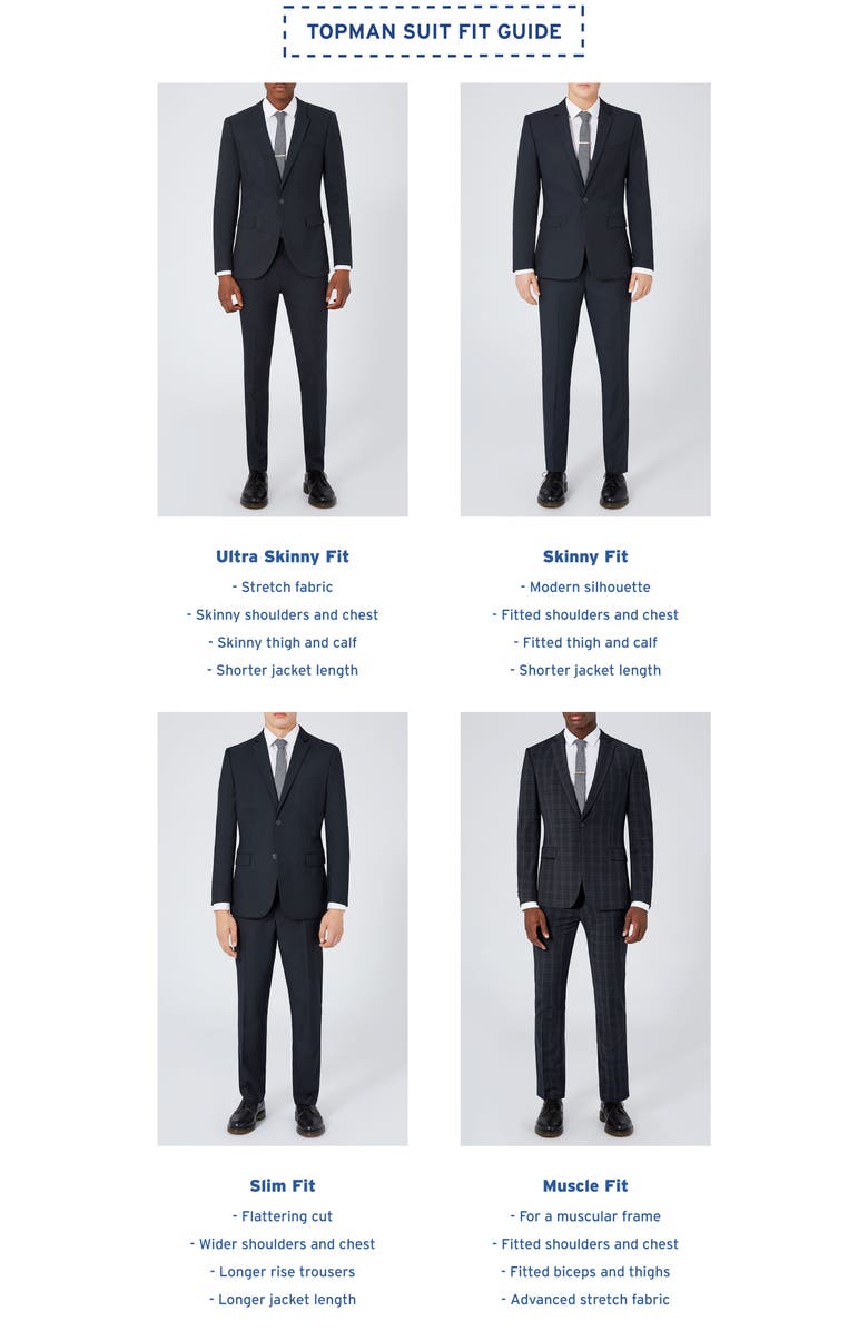 Topman Skinny Fit Textured Two-Button Suit Jacket, Alternate, color, 