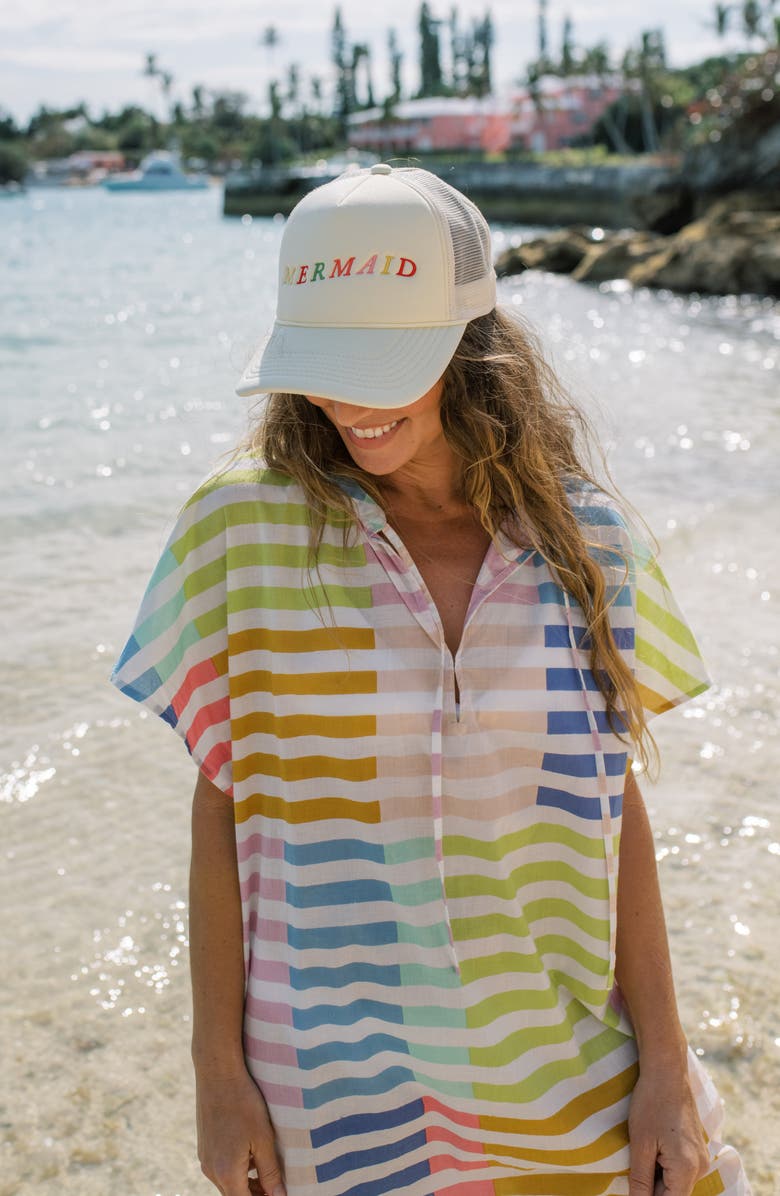 Sunshine Tienda Mermaid Trucker Cap, Alternate, color, Cream