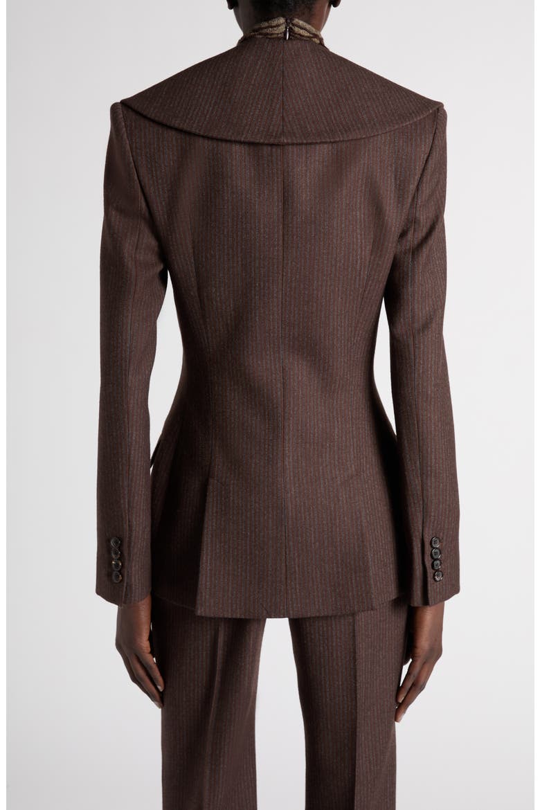 Ruffle Collar Wool Jacket, Alternate, color, CEDAR