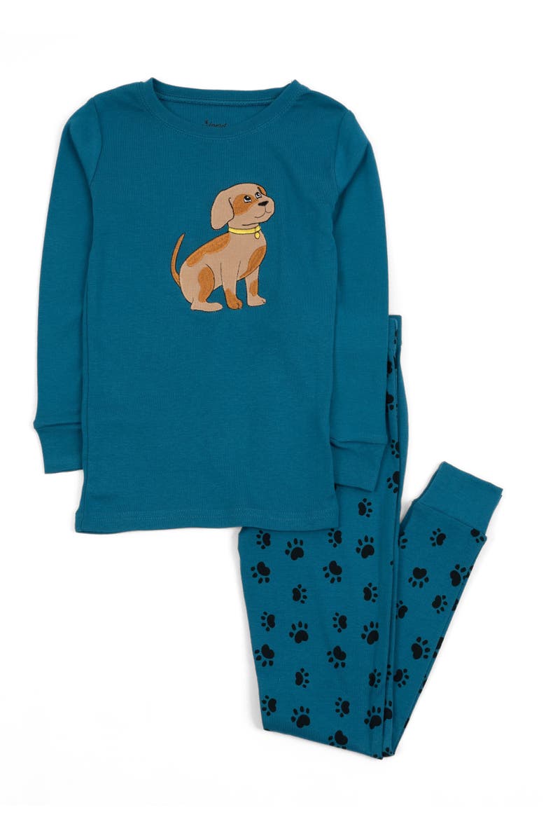 Leveret Kids Two-Piece Cotton Printed Matching Family Pajamas, Coordinated Prints, Alternate, color, Dog Paw