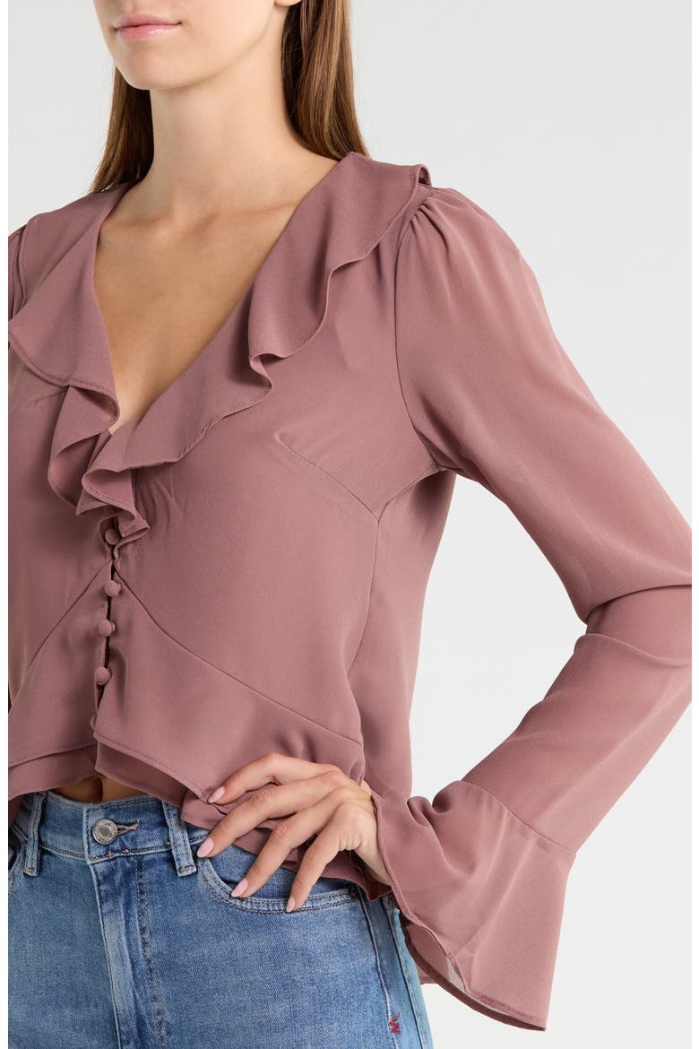 Vilma Ruffle Top, Alternate, color, MAUVE
