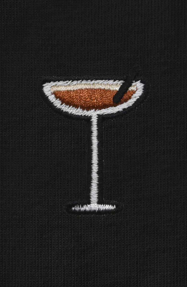 Dalix Womens Coffee Martini Jersey Relaxed Tee, Alternate, color, Black