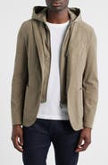 BOSS Hanry Slim Fit Corduroy Sport Coat with Removable Hoodie Bib
