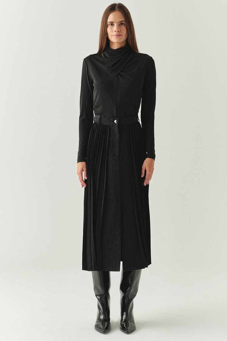 Florence Midi Skirt, Main, color, BLACK