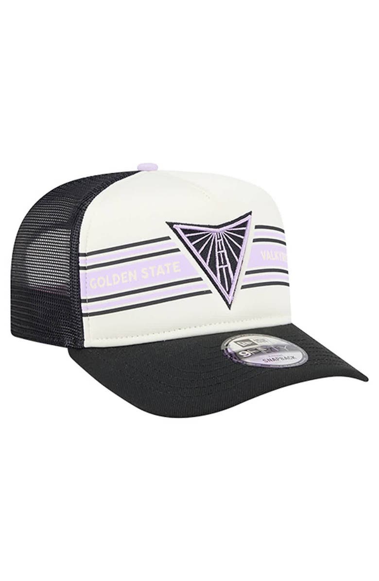 New Era Unisex New Era White/Eclipse Black Golden State Valkyries Banner Foam Front 9FIFTY A-Frame Adjustable Trucker Hat, Alternate, color, White