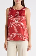 Halogen® Floral Print Shell Tank