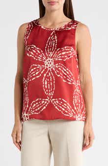 Halogen® Floral Print Shell Tank