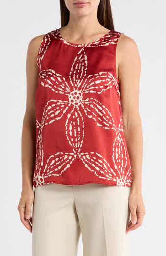 Halogen® Floral Print Shell Tank