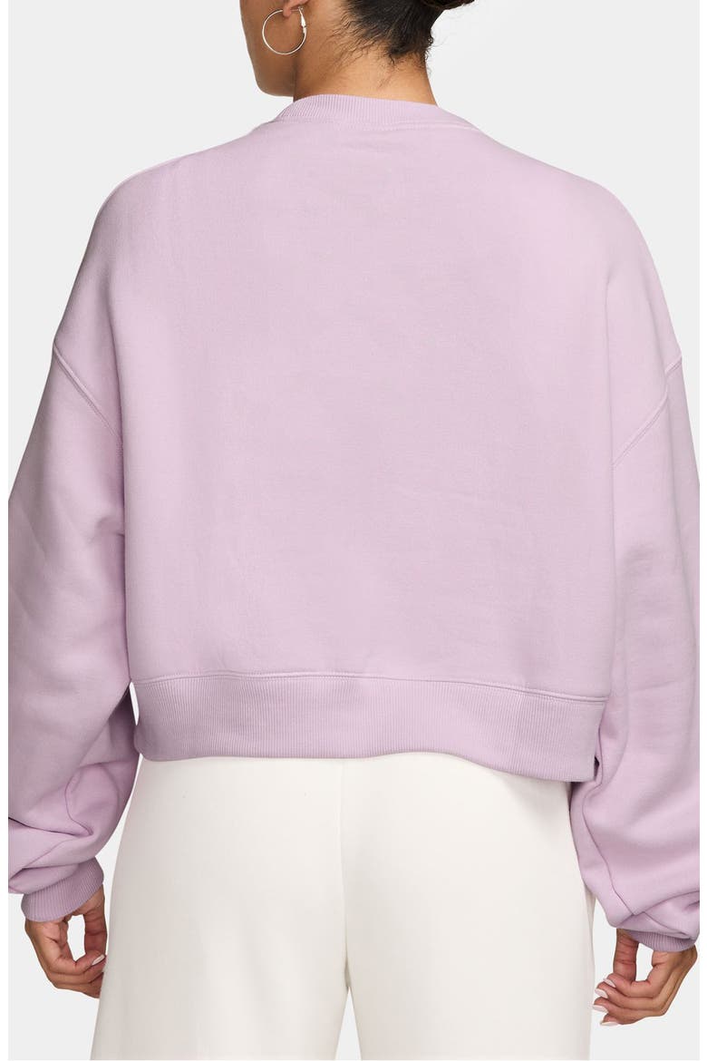 Oversized Midweight Fleece Cropped Sweatshirt, Alternate, color, 583 BLELIL/ SAIL