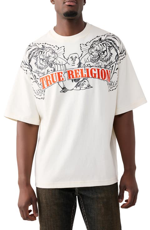 Tiger Logo Oversize Cotton Graphic T-Shirt