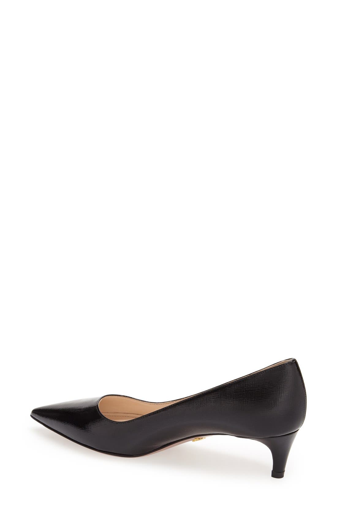 Pointy Toe Pump, Alternate, color, BLACK LEATHER