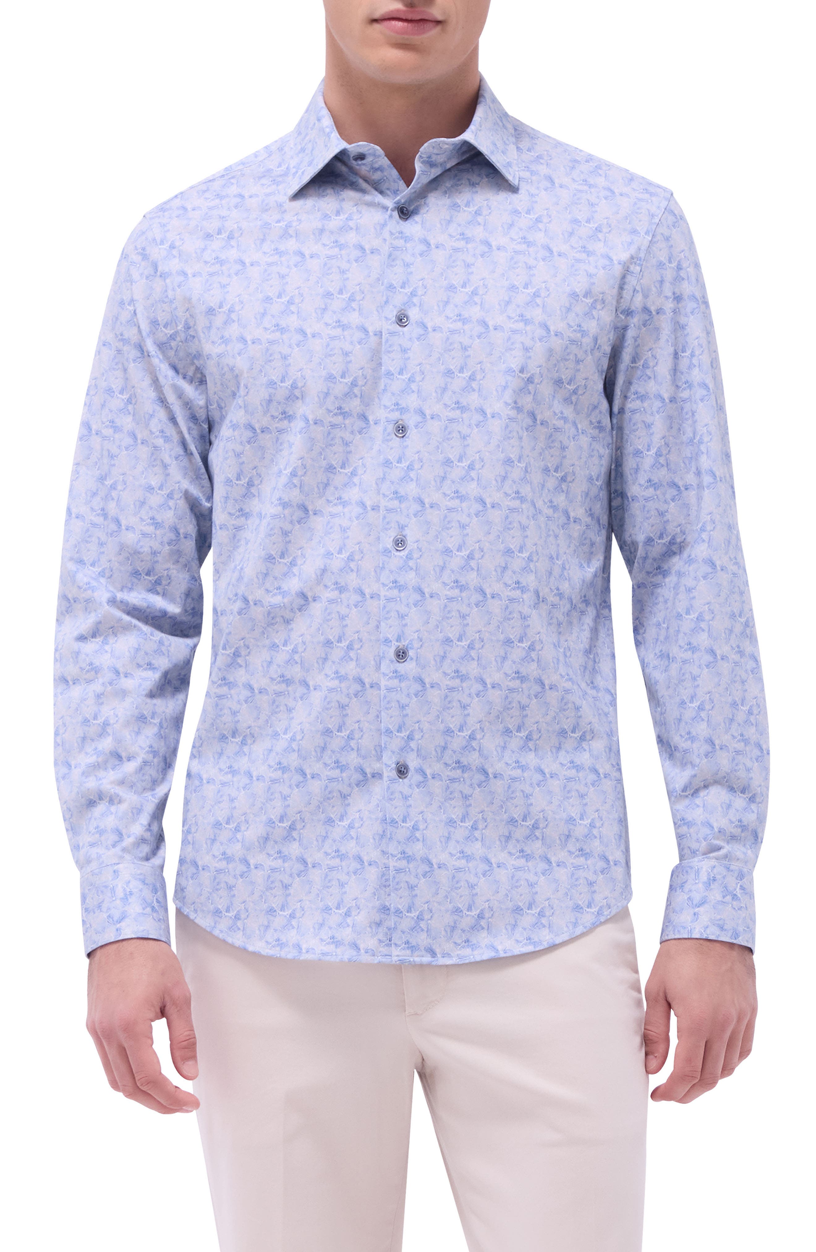 Bugatchi James OoohCotton® Floral Button-Up Shirt