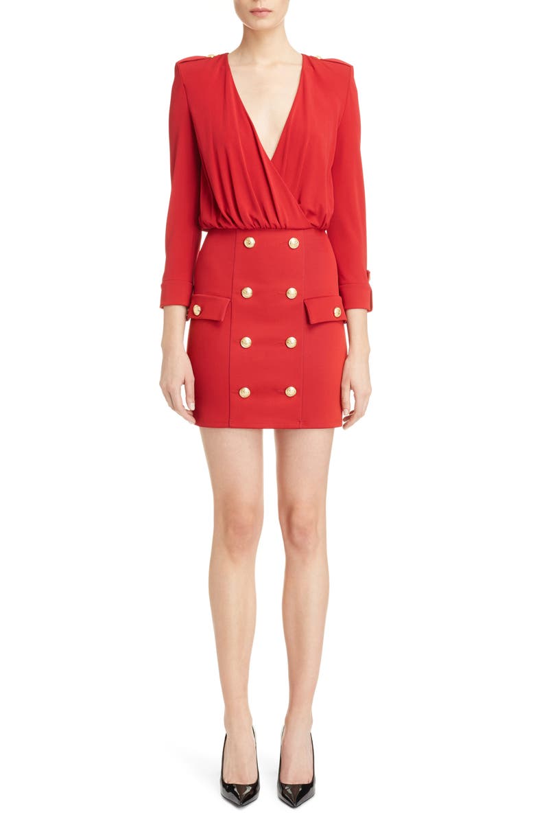 Balmain Button Detail Dress, Main, color,