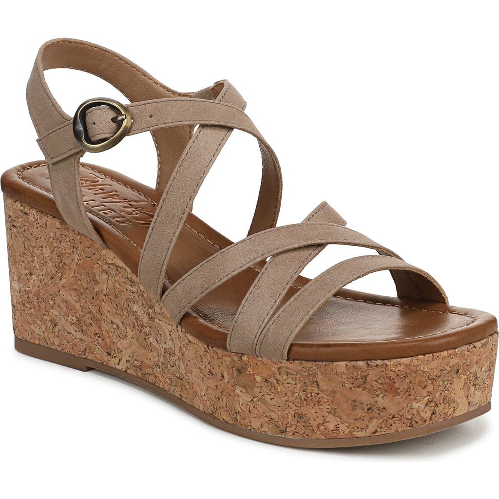 Blowfish Malibu Aurora Strappy Platform Wedge Sandal In Brown
