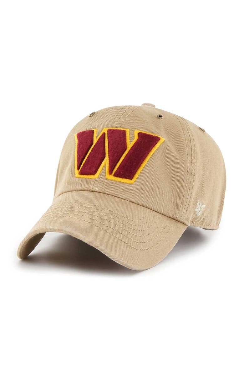 '47 Men's '47 Khaki Washington Commanders Overton Clean Up Adjustable Hat, Main, color, 