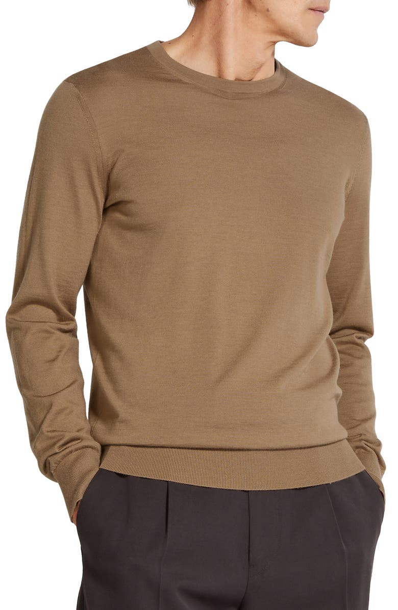 ZEGNA Cashseta Cashmere & Silk Sweater, Main, color, 