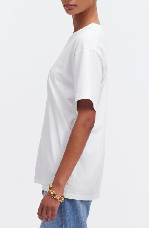 Shop Madewell Cotton Relaxed Oversize T-shirt In Eyelet White