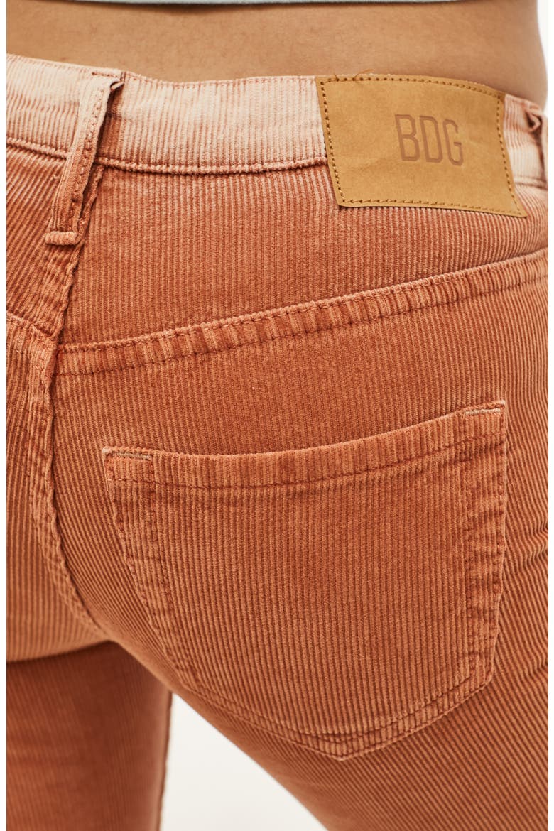 Low Rise Washed Corduroy Flare Pants, Alternate, color, ORANGE