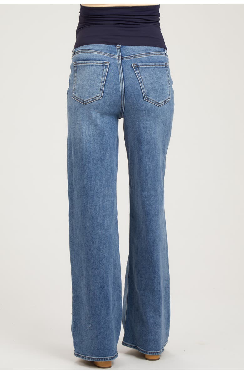PinkBlush Wide Leg Maternity Jeans, Alternate, color, Blue